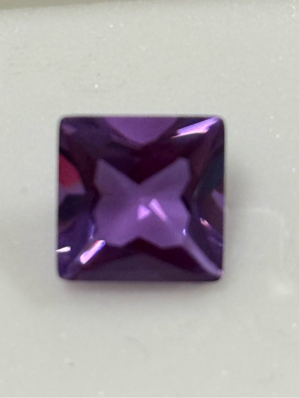 3.5ct Tanzanite Square Cut Loose Gemstone – 10mm Violet Purple